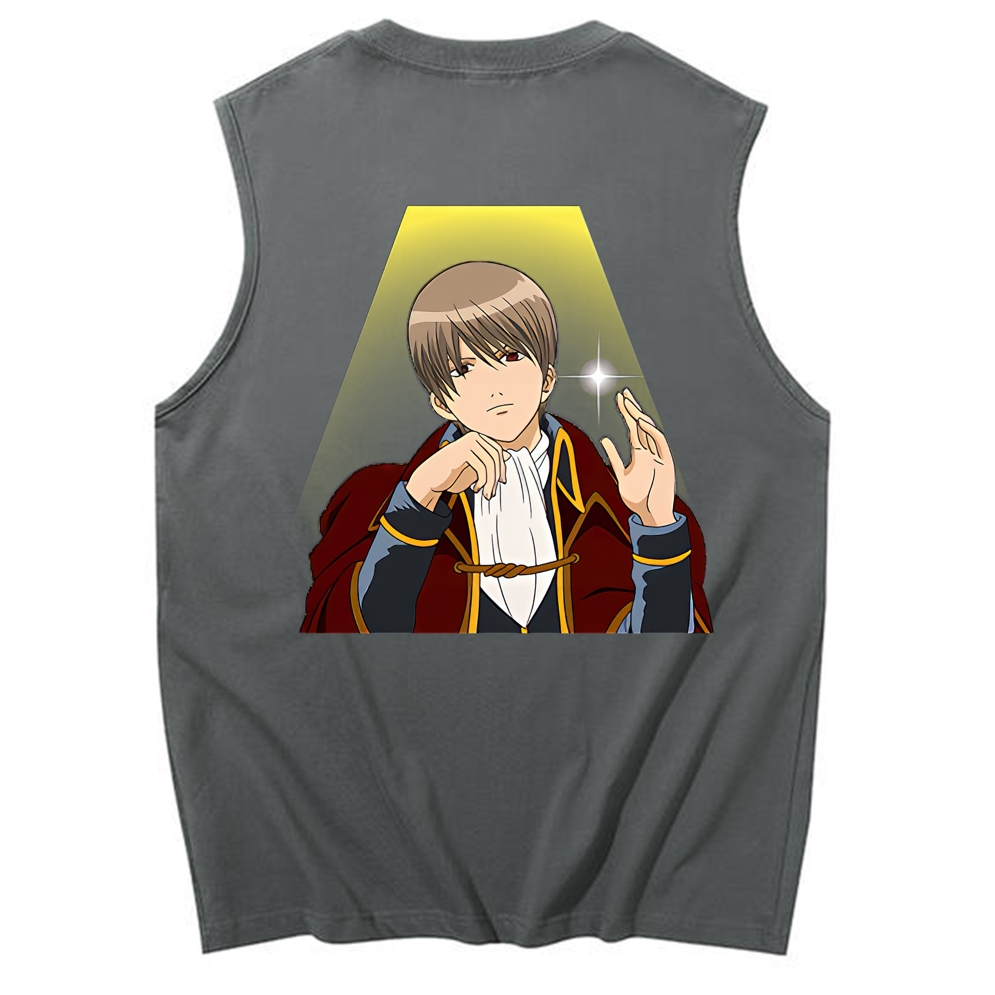 （画像用） ぎんたま 坂田銀時（さかたぎんとき） 神楽 志村新八（しむら しんぱち） GINTAMA Sakata Gintoki Kagura Shimura Shinpachi コットン100％タンクトップ（背面プリント）